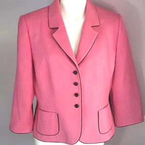 STRESA PETITE Pink Blazer Size 14P NWOT